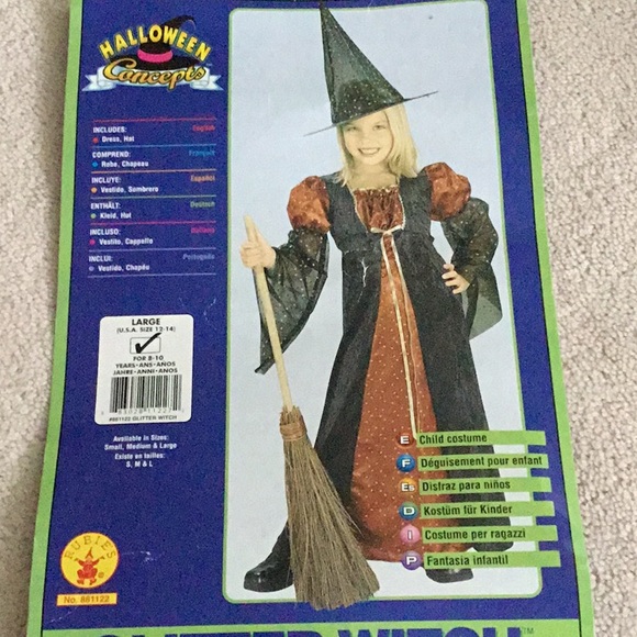 Glitter Witch Halloween costume for a 8-10 year old girl - Picture 3 of 5